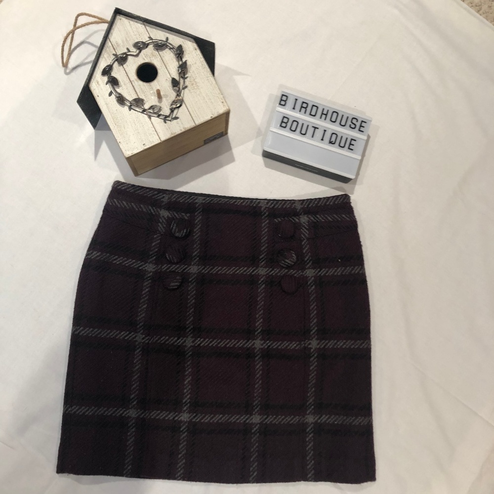 LOFT Button Pencil Skirt